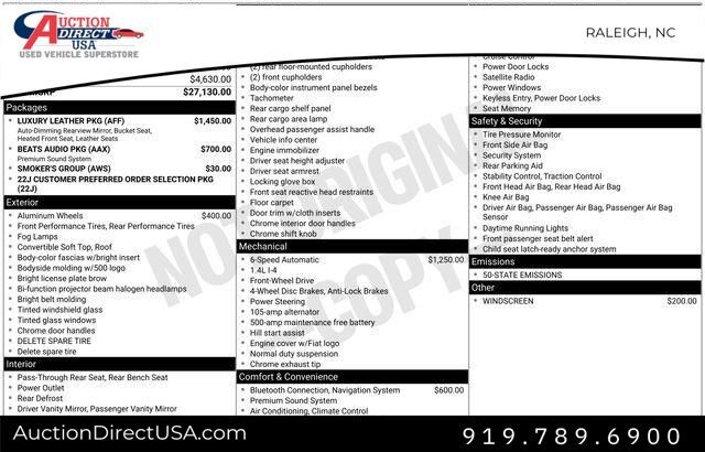 2013 Fiat 500c Lounge Raleigh NC