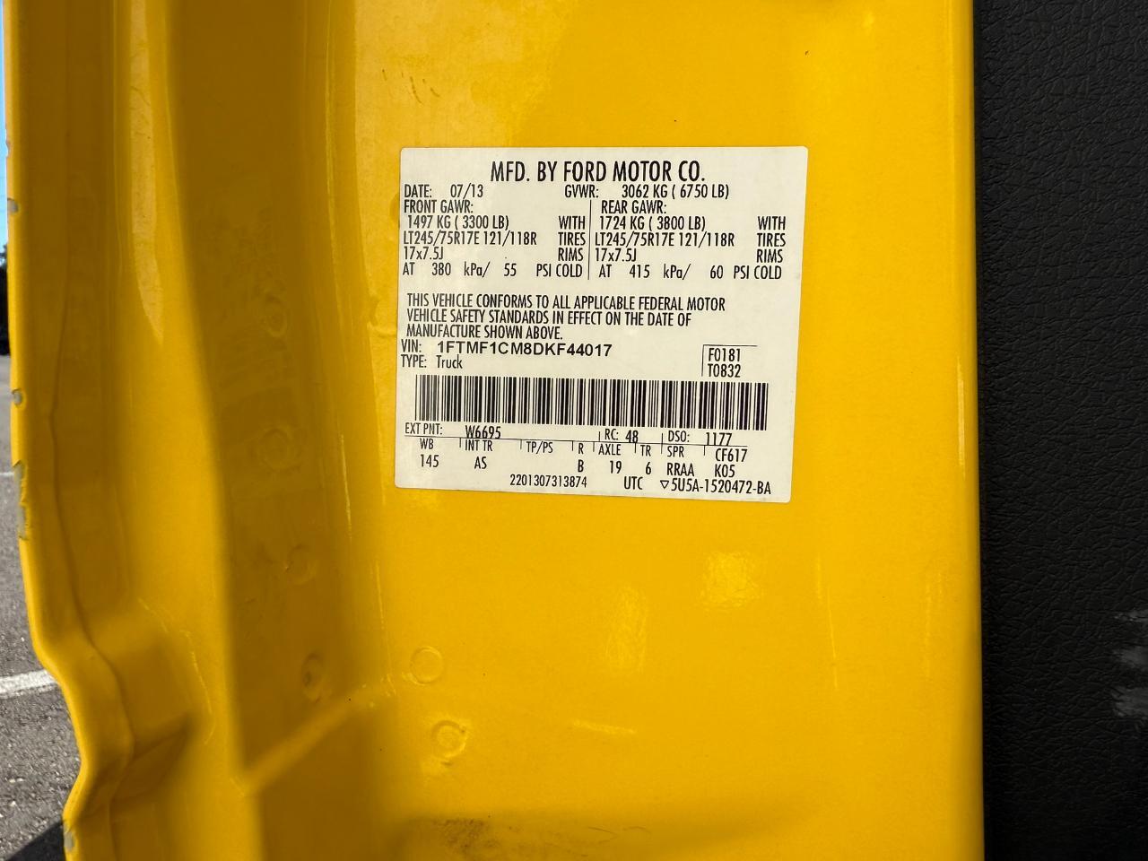 2013 Ford F-150 2WD Reg Cab 145" XL Jacksonville FL