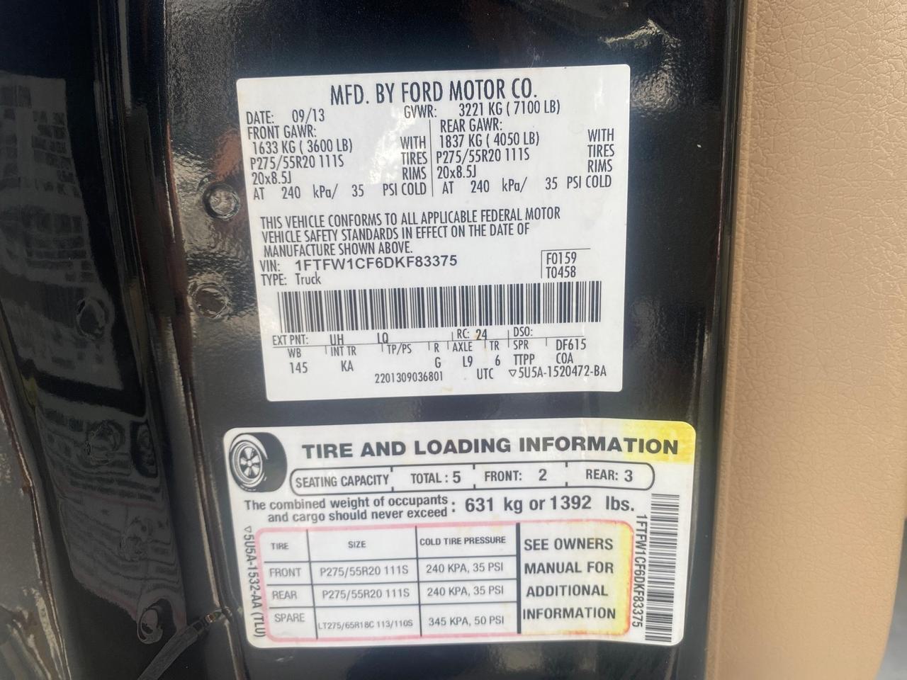 2013 Ford F-150 King Ranch LOW MILES 60,125 1 OWNER Pompano Beach FL