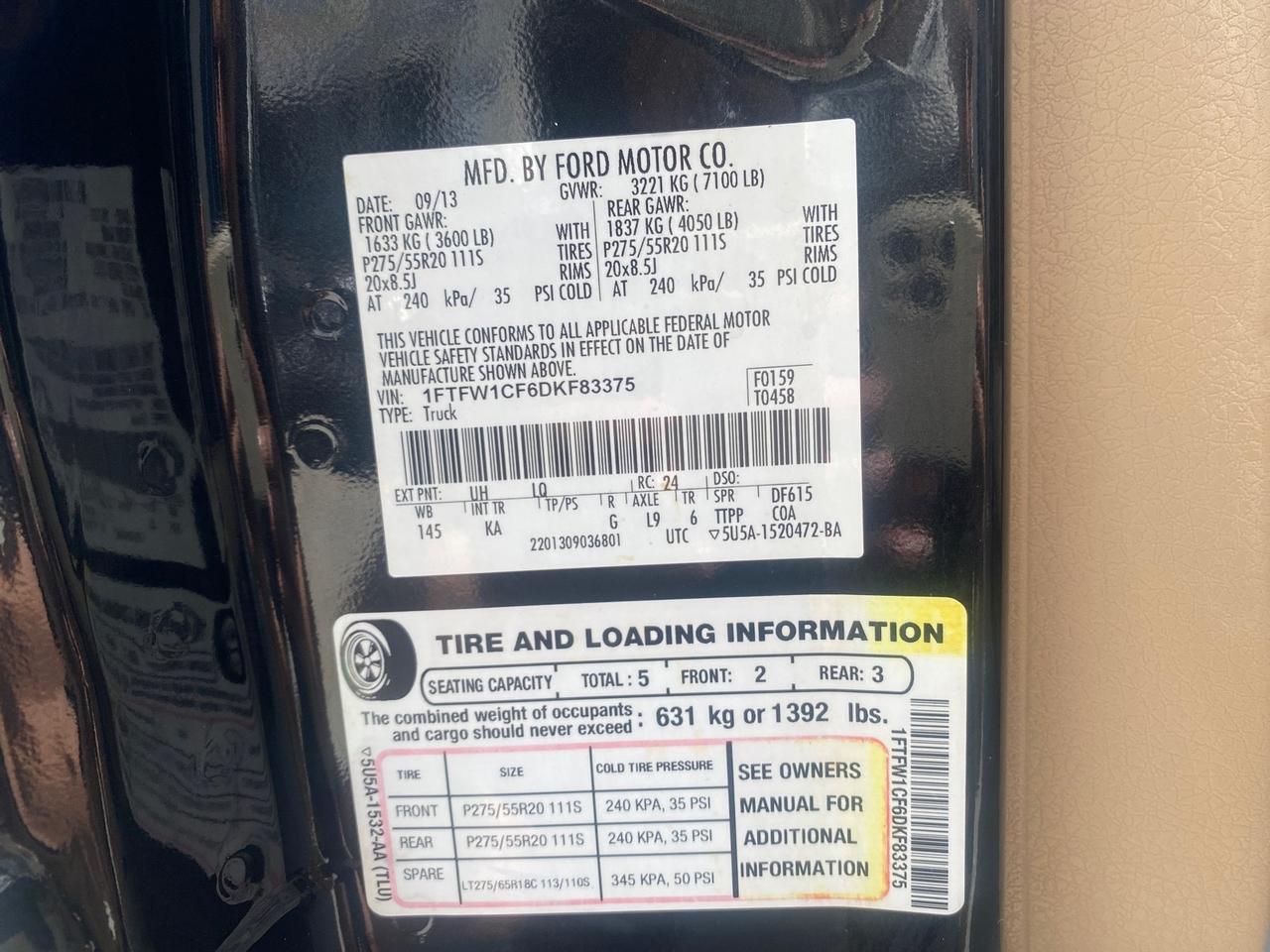 2013 Ford F-150 King Ranch LOW MILES 60,151 1 OWNER Pompano Beach FL