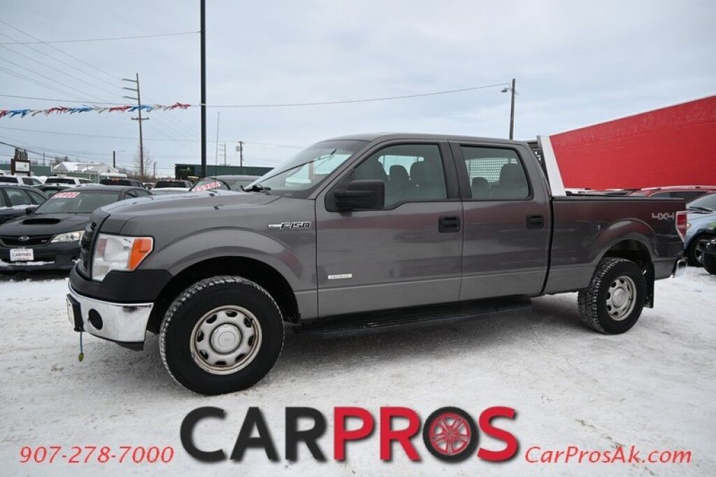 2013 Ford F-150 XL - Crew Cab - 3.5L V6 Ecoboost - 4X4 - Plus Pkg - Cab Guard - Bluetooth - Running Boards - Skid Plates - 36 Gallon Tank - Trailer Brakes - Fog Lights - Tow Pkg - Only 94K Miles Anchorage AK