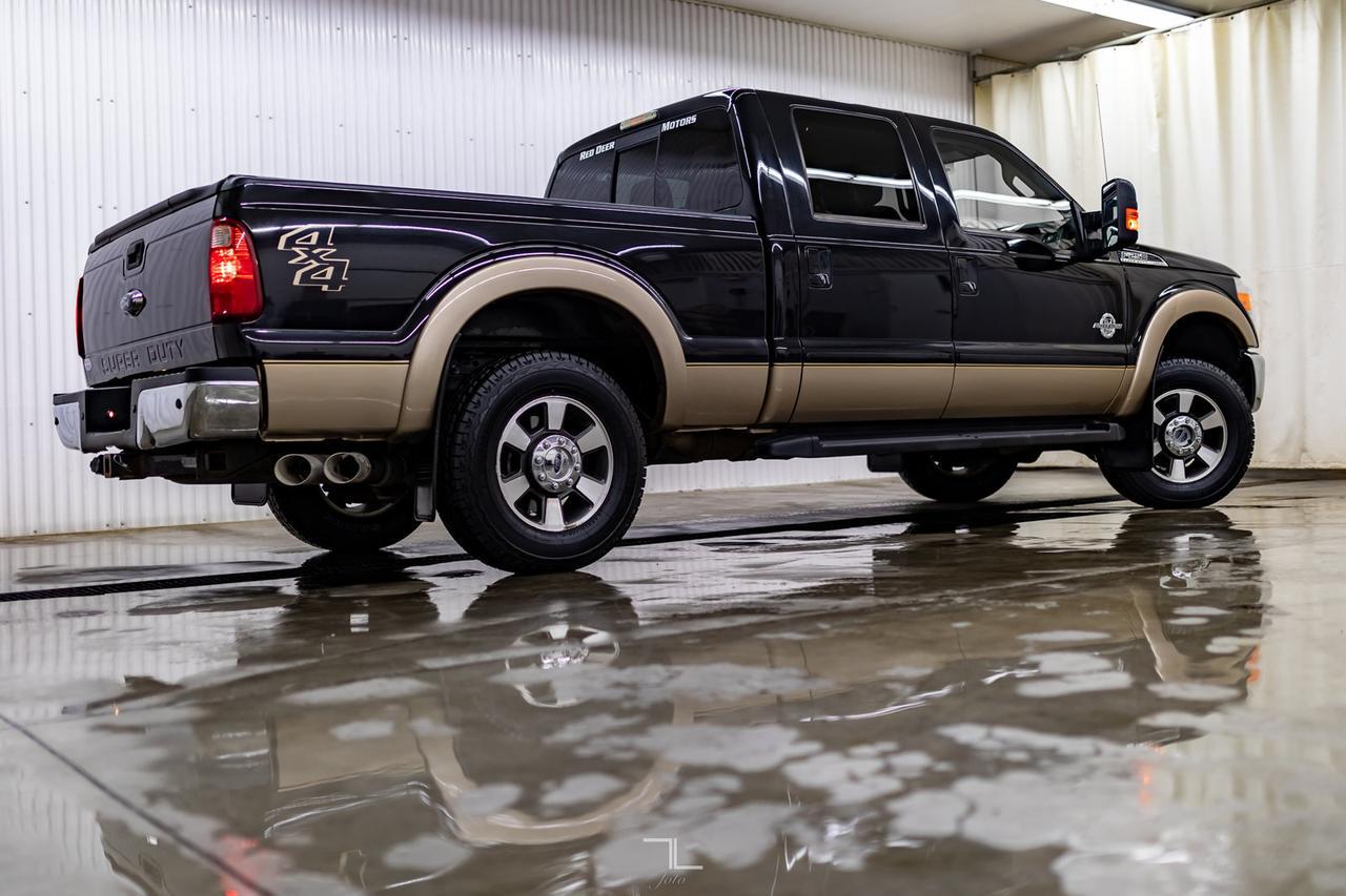 2013 Ford F-250 4x4 Crew Cab Lariat Diesel Leather Nav BCam Red Deer AB