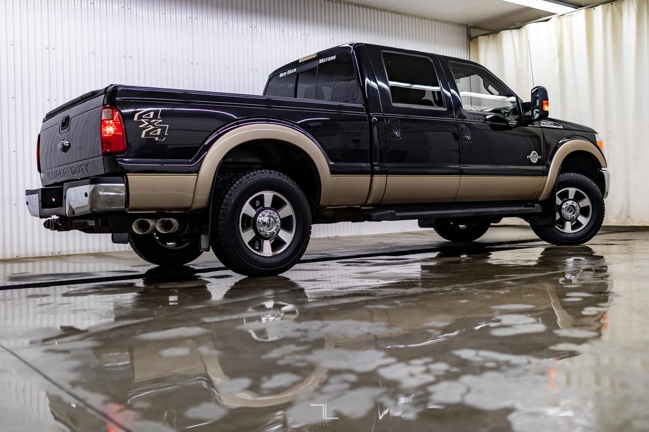 2013 Ford F-250 4x4 Crew Cab Lariat Diesel Leather Nav BCam Red Deer AB