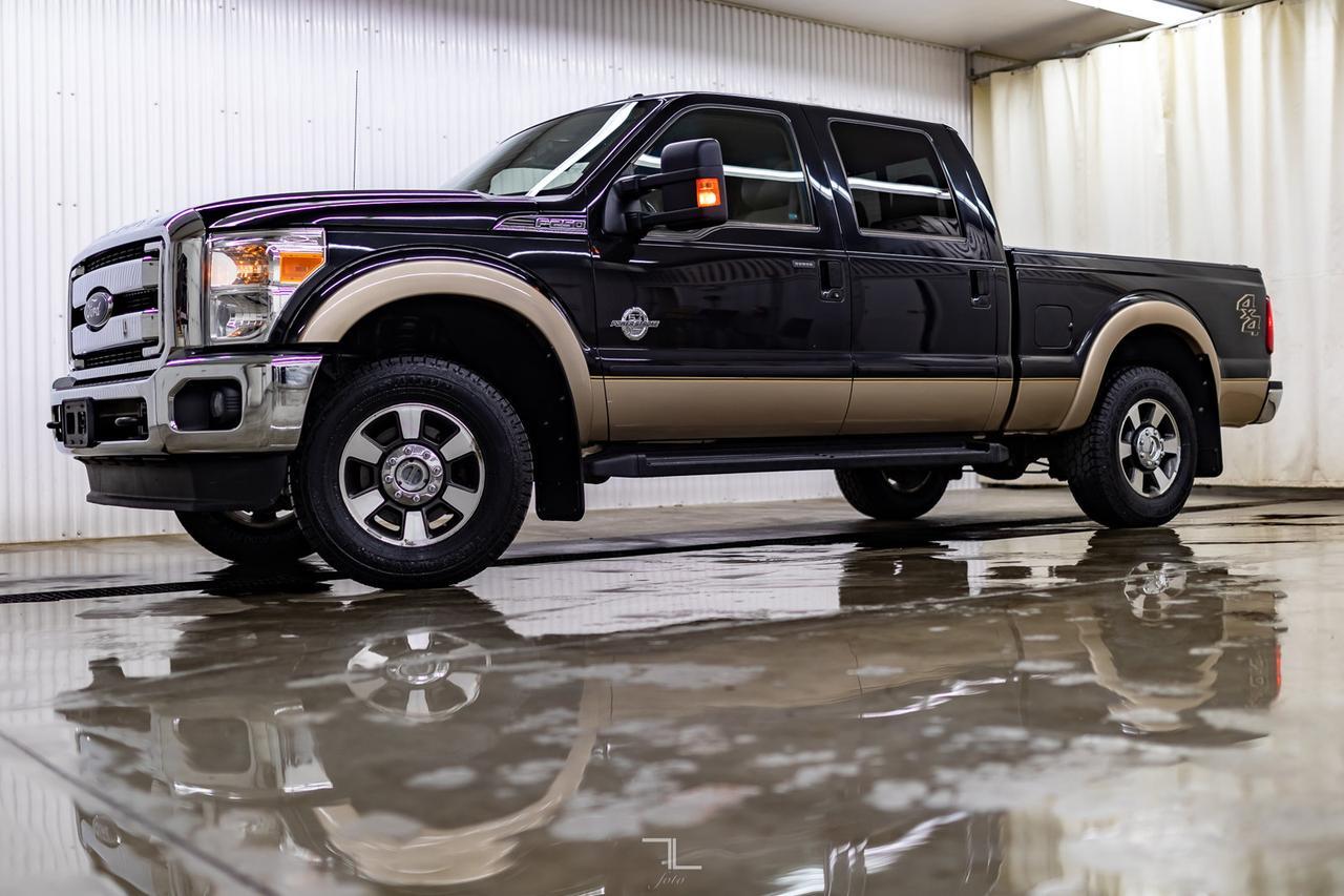 2013 Ford F-250 4x4 Crew Cab Lariat Diesel Leather Nav BCam Red Deer AB