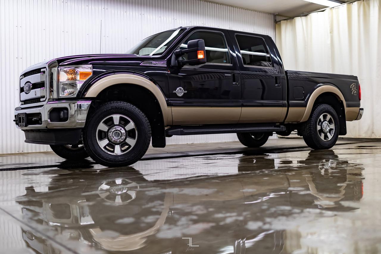 2013 Ford F-250 4x4 Crew Cab Lariat Diesel Leather Nav BCam Red Deer AB