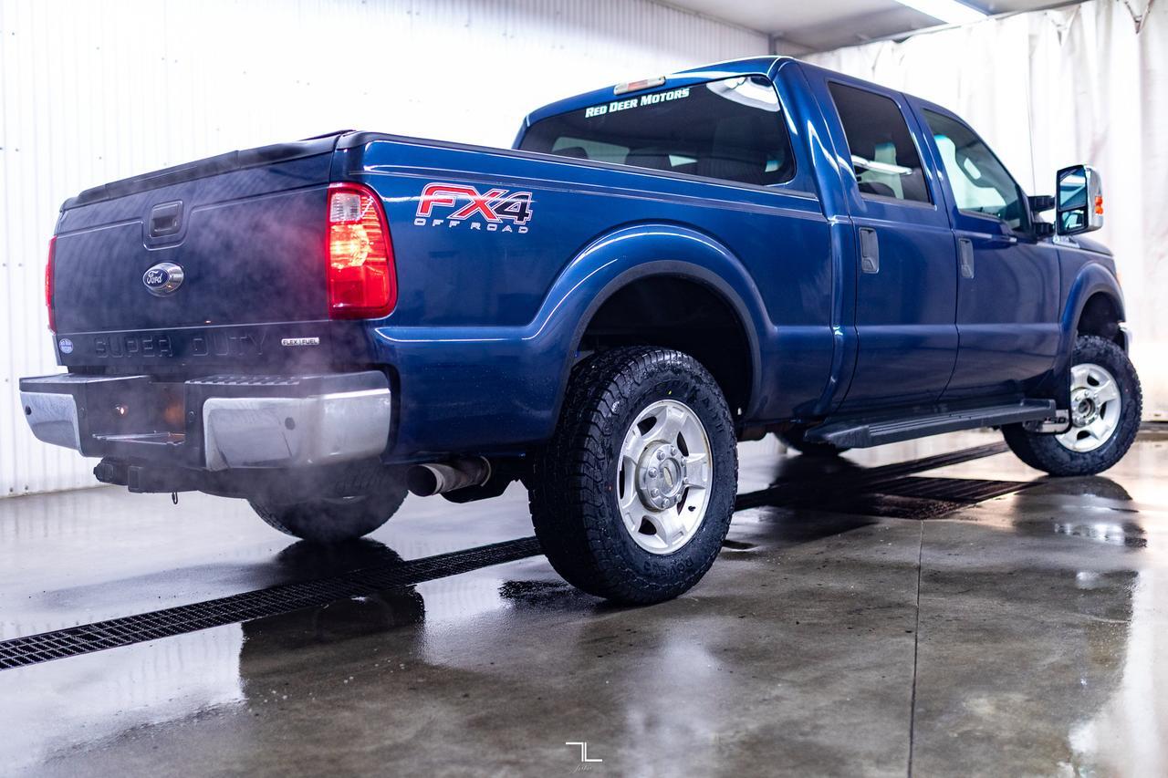 2013 Ford F-250 4x4 Crew Cab XLT FX4 BCam Topper Red Deer AB