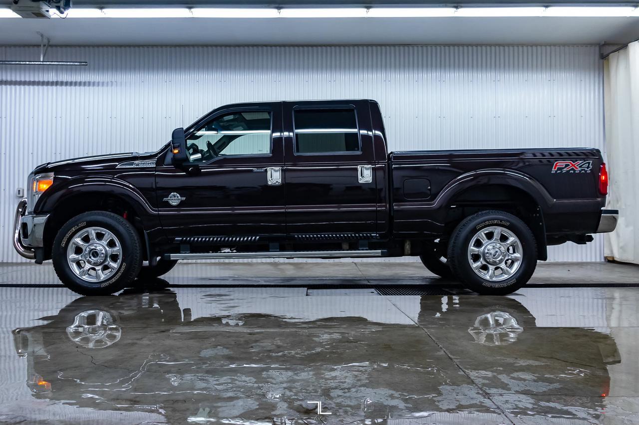 2013 Ford F-350 4x4 Crew Cab Lariat FX4 Diesel Leather Roof Nav Red Deer AB