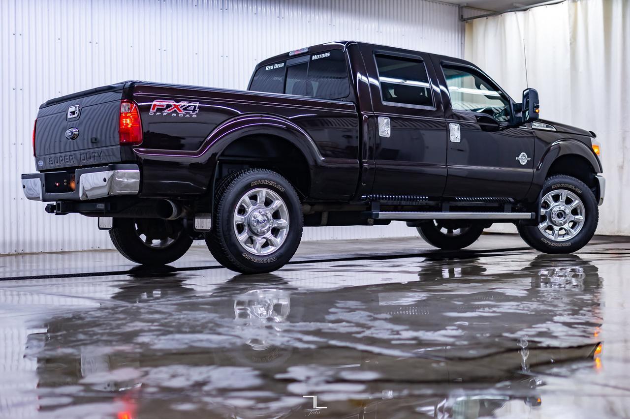 2013 Ford F-350 4x4 Crew Cab Lariat FX4 Diesel Leather Roof Nav Red Deer AB