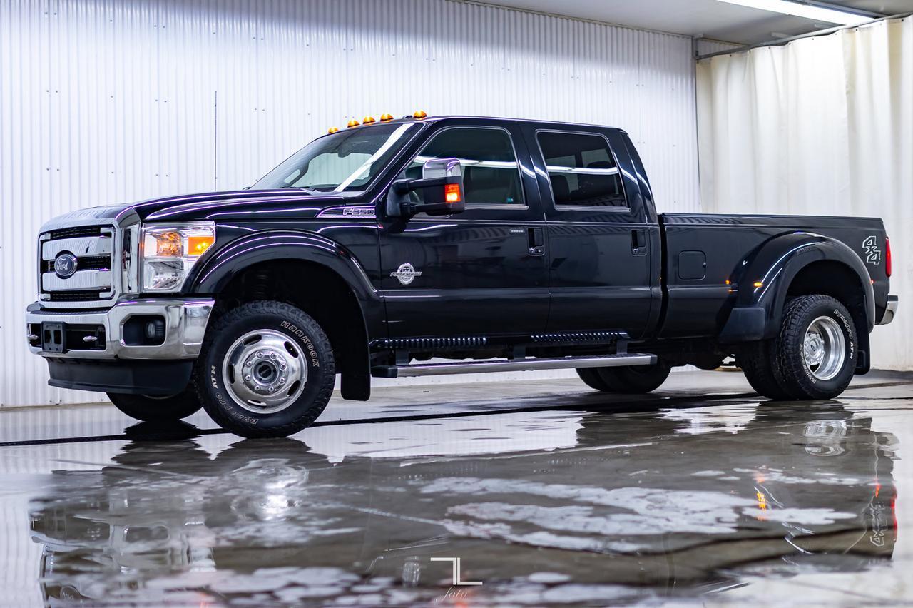 2013 Ford F-350 4x4 Crew Cab Lariat FX4 Dually Diesel Leather Roof Nav Red Deer AB