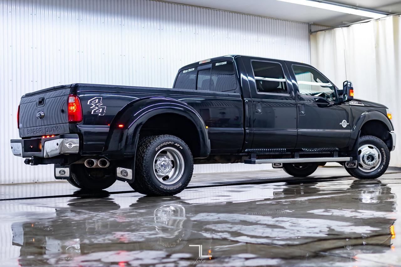 2013 Ford F-350 4x4 Crew Cab Lariat FX4 Dually Diesel Leather Roof Nav Red Deer AB