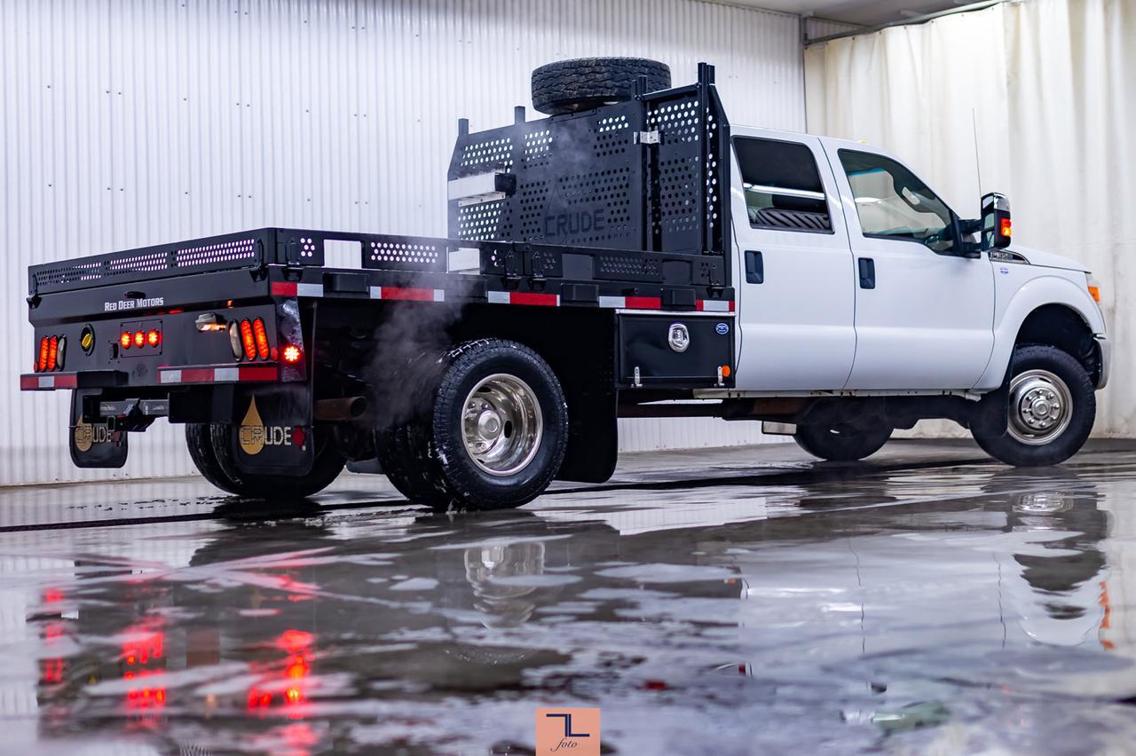 2013 Ford F-350 4x4 Crew Cab XLT Deck Dually Red Deer AB