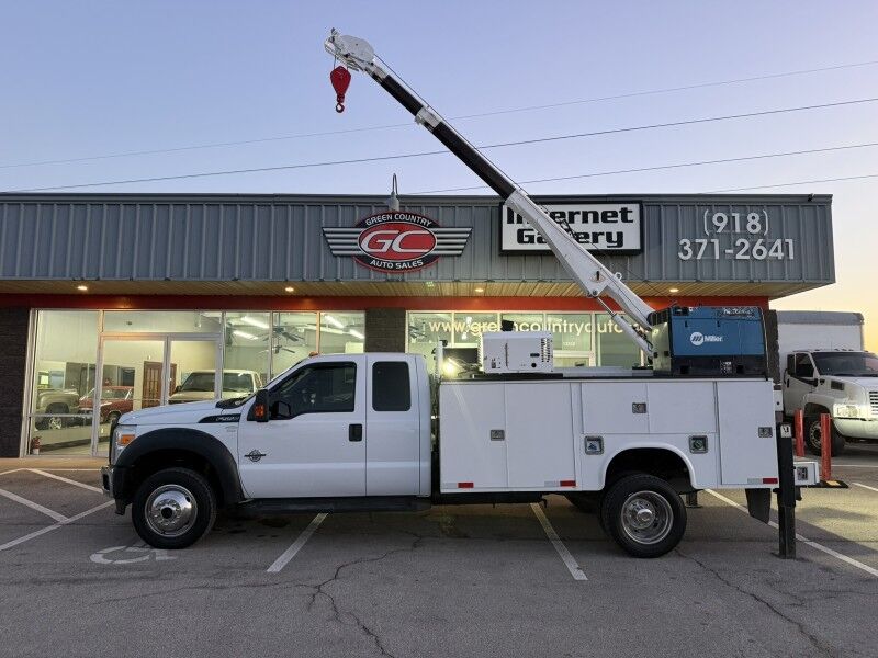 2013 Ford F-550 4x4 Diesel Utilty Stellar 7621 Crane XL Collinsville OK