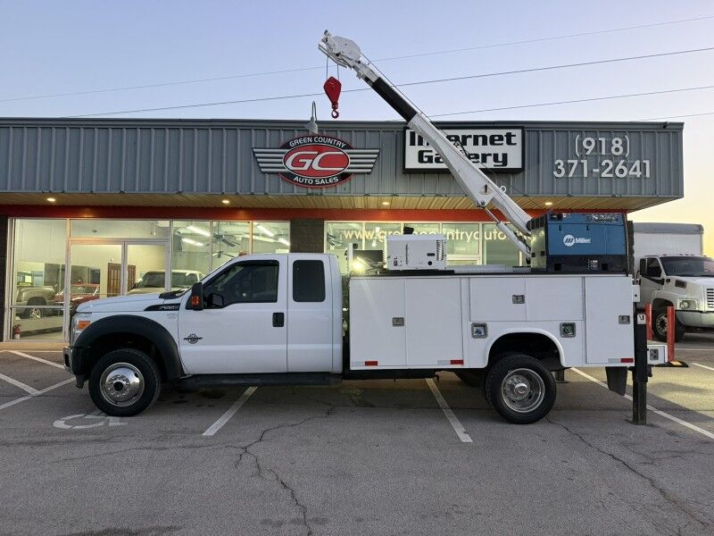 2013 Ford F-550 4x4 Diesel Utilty Stellar 7621 Crane XL Collinsville OK