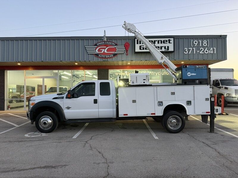 2013 Ford F-550 4x4 Diesel Utilty Stellar 7621 Crane XL Collinsville OK