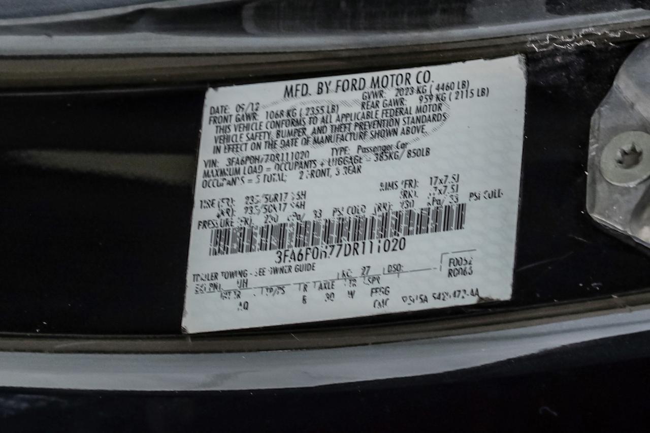 2013 Ford Fusion SE AUTOMATIC REAR CAMERA BLUETOOTH POWER DRIVER SEAT CRUISE CONTROL ALLOY WHEELS Carrollton TX