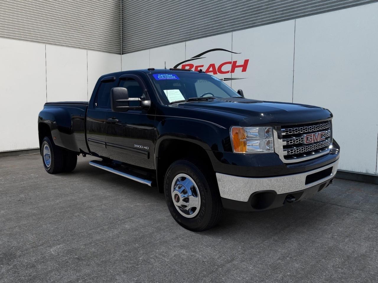 2013 GMC Sierra 3500HD SLE, TOW PACKAGE, TONNEAU COVER, POWER MIRRORS, USB, AUX, REMOTE KEYLESS ENTRY, RUNNING BOARDS, CLEAN CARFAX, LOW MILES, THIS BEAUTY IS READY TO HIT THE ROAD!