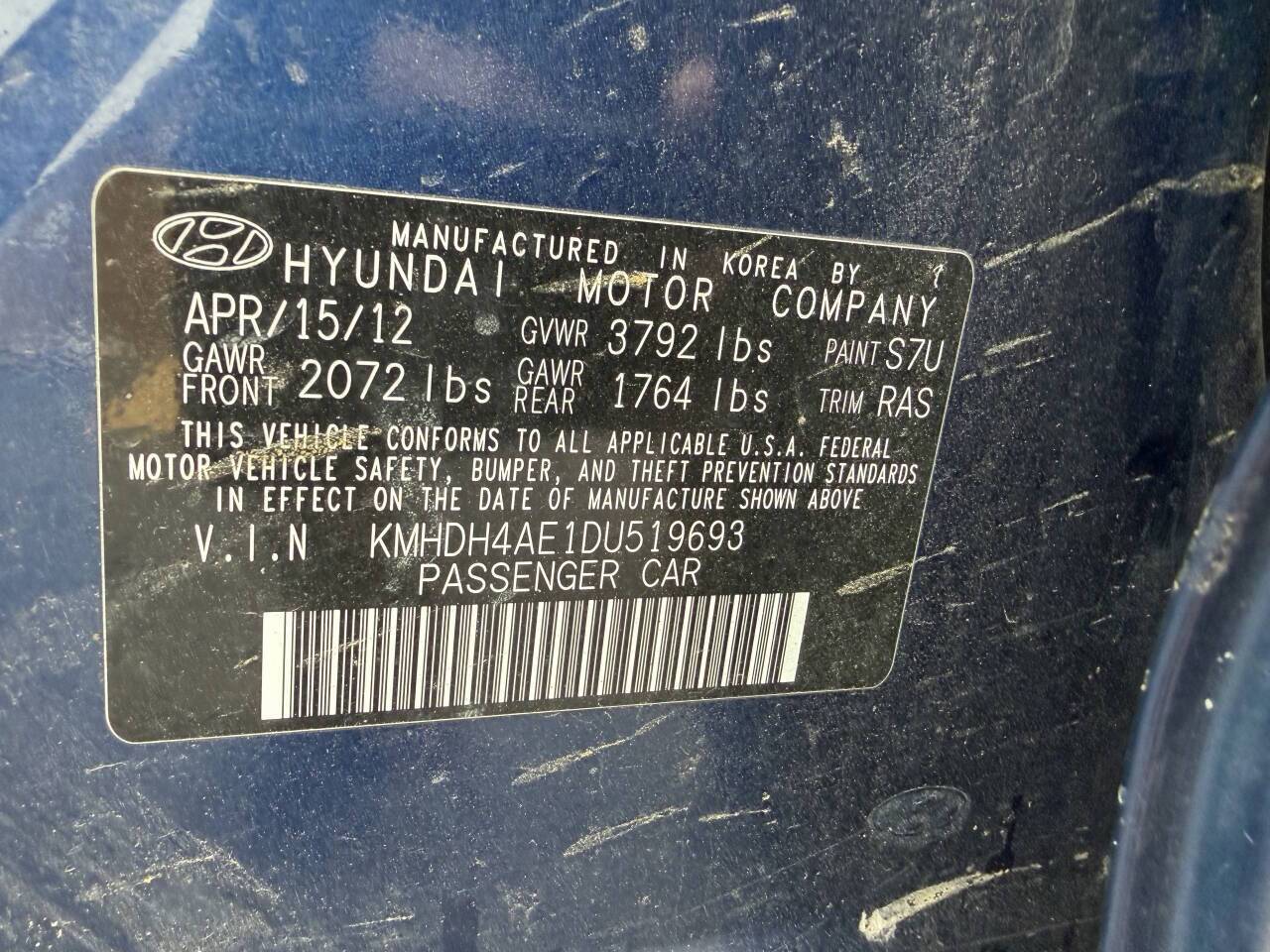 2013 Hyundai Elantra GLS 4dr Sedan 6A Eldridge IA