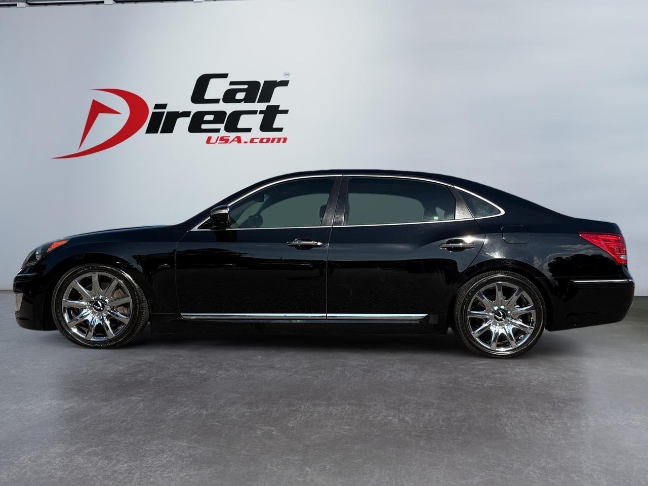 2013 Hyundai Equus Signature, NAVIGATION, BLUETOOTH, HEATED & VENTILATED SEATS, PUSH BUTTON START, HEATED REAR SEATS, TURN SIGNAL INDICATIORS, POWER SUNROOF, LOW MILEAGE, COME RIDE IN LUXURY AT CAR DIRECT! Virginia Beach VA