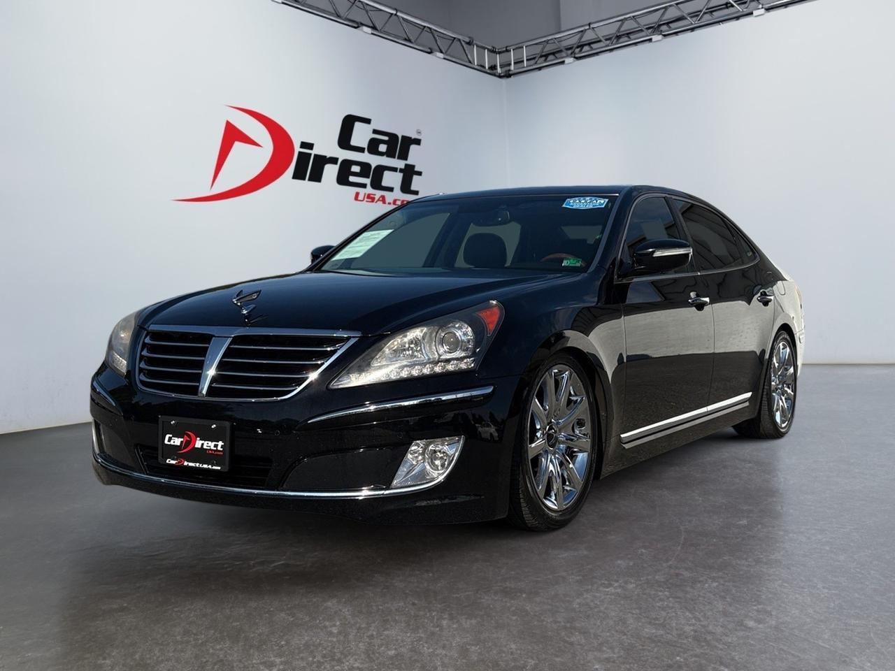2013 Hyundai Equus Signature, NAVIGATION, BLUETOOTH, HEATED & VENTILATED SEATS, PUSH BUTTON START, HEATED REAR SEATS, TURN SIGNAL INDICATIORS, POWER SUNROOF, LOW MILEAGE, COME RIDE IN LUXURY AT CAR DIRECT! Virginia Beach VA