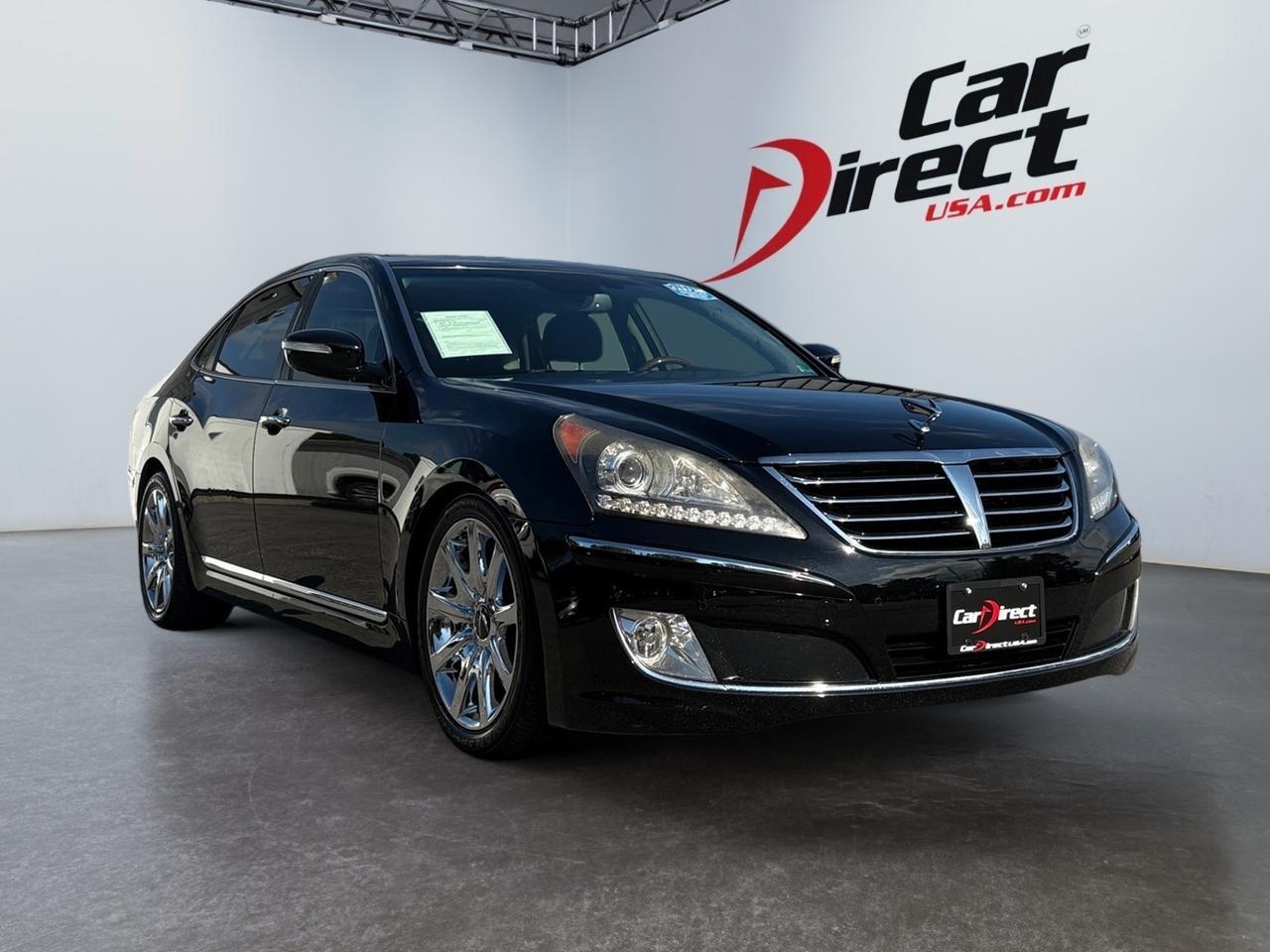 2013 Hyundai Equus Signature, NAVIGATION, BLUETOOTH, HEATED & VENTILATED SEATS, PUSH BUTTON START, HEATED REAR SEATS, TURN SIGNAL INDICATIORS, POWER SUNROOF, LOW MILEAGE, COME RIDE IN LUXURY AT CAR DIRECT! Virginia Beach VA