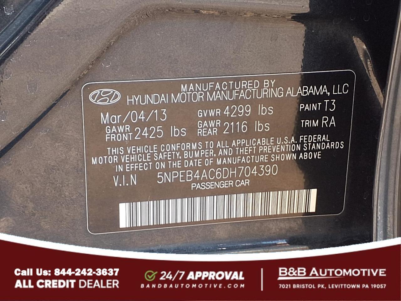2013 Hyundai SONATA GLS Levittown PA