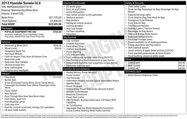 2013 Hyundai Sonata GLS Raleigh NC