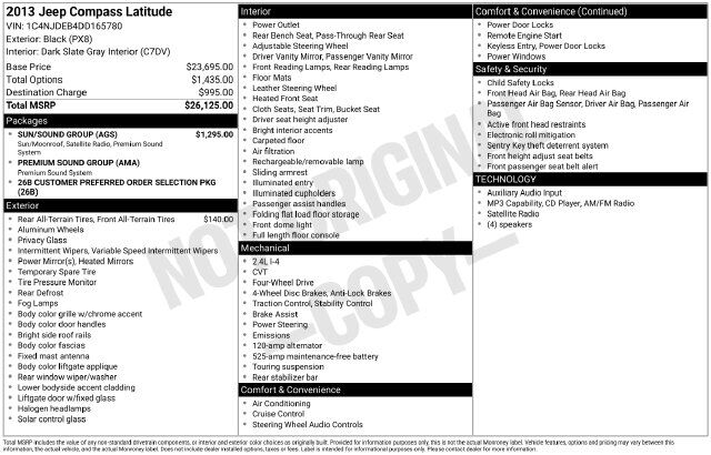 2013 Jeep Compass Latitude Raleigh NC