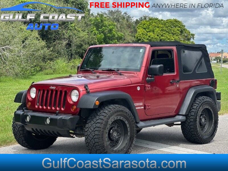2013 Jeep WRANGLER SPORT MANUAL 4x4 LIFTED NEW TIRES COLD AC RUNS GREAT FREE SHIPPING IN FLORIDA Sarasota FL