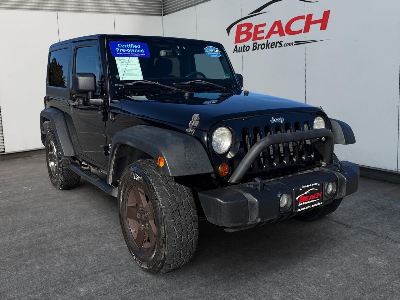 2013 Jeep Wrangler Sport, RUNNING BOARDS, TOW PACKAGE, POWER/HEATED MIRRORS, KEYLESS ENTRY, BLUETOOTH, CRUISE CONTROL, POWERED WINDOW/LOCKS, CLEAN CARFAX, THIS JEEP IS READY FOR ITS NEXT ADVENTURE!