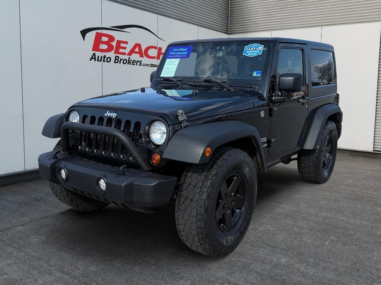 2013 Jeep Wrangler Sport, TOW PACKAGE, POWER/HEATED MIRRORS, KEYLESS ENTRY, BLUETOOTH, CRUISE CONTROL, POWERED WINDOW/LOCKS, CLEAN CARFAX, THIS JEEP IS READY FOR ITS NEXT ADVENTURE!