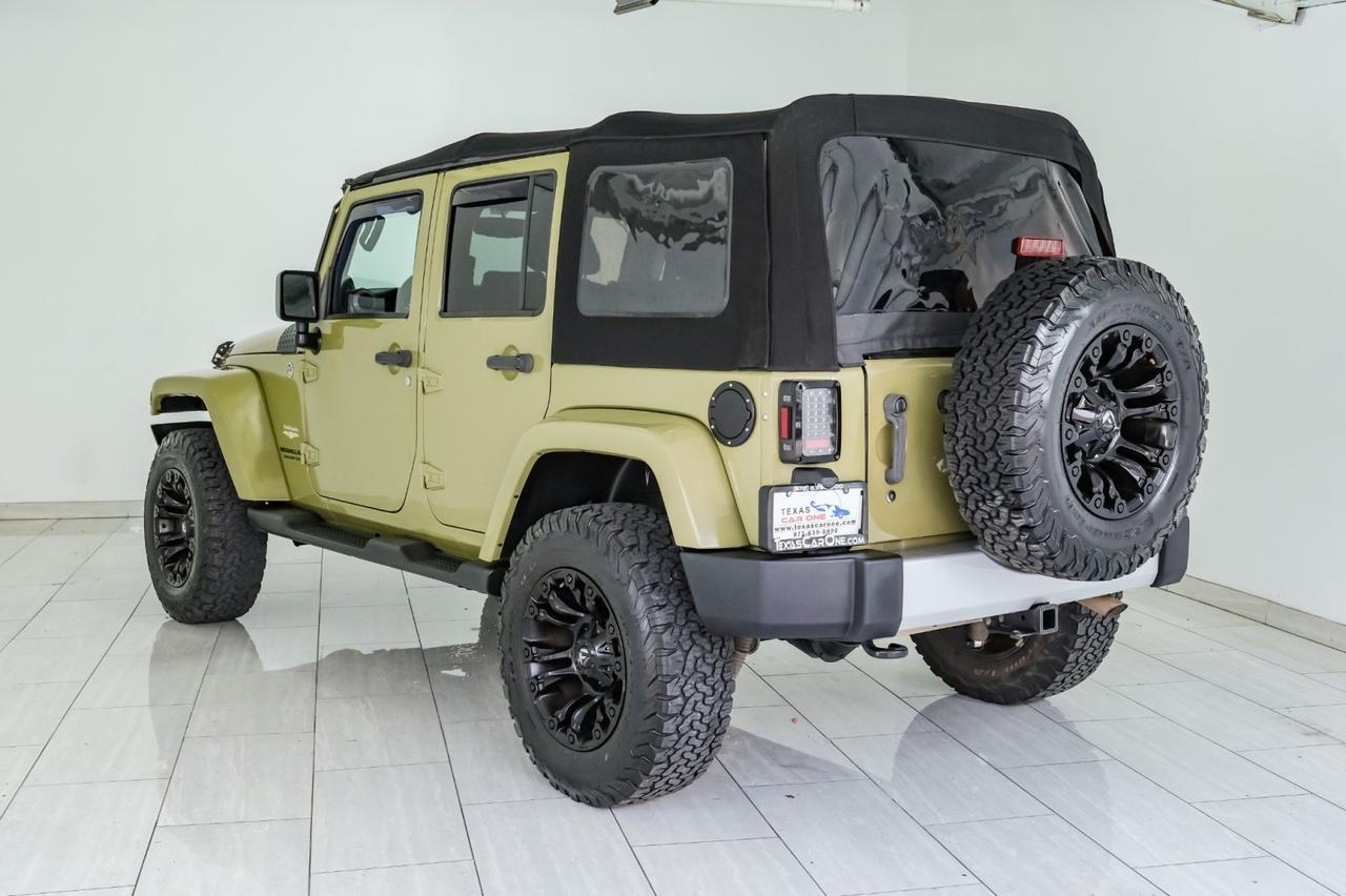 2013 Jeep Wrangler UNLIMITED SAHARA 4WD SOFT TOP CONVERTIBLE CRUISE CONTROL RUNNING BOARDS TOW HITCH Carrollton TX