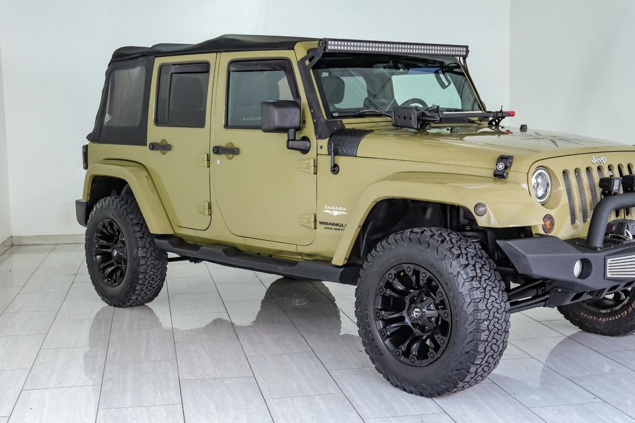 2013 Jeep Wrangler UNLIMITED SAHARA 4WD SOFT TOP CONVERTIBLE CRUISE CONTROL RUNNING BOARDS TOW HITCH Carrollton TX