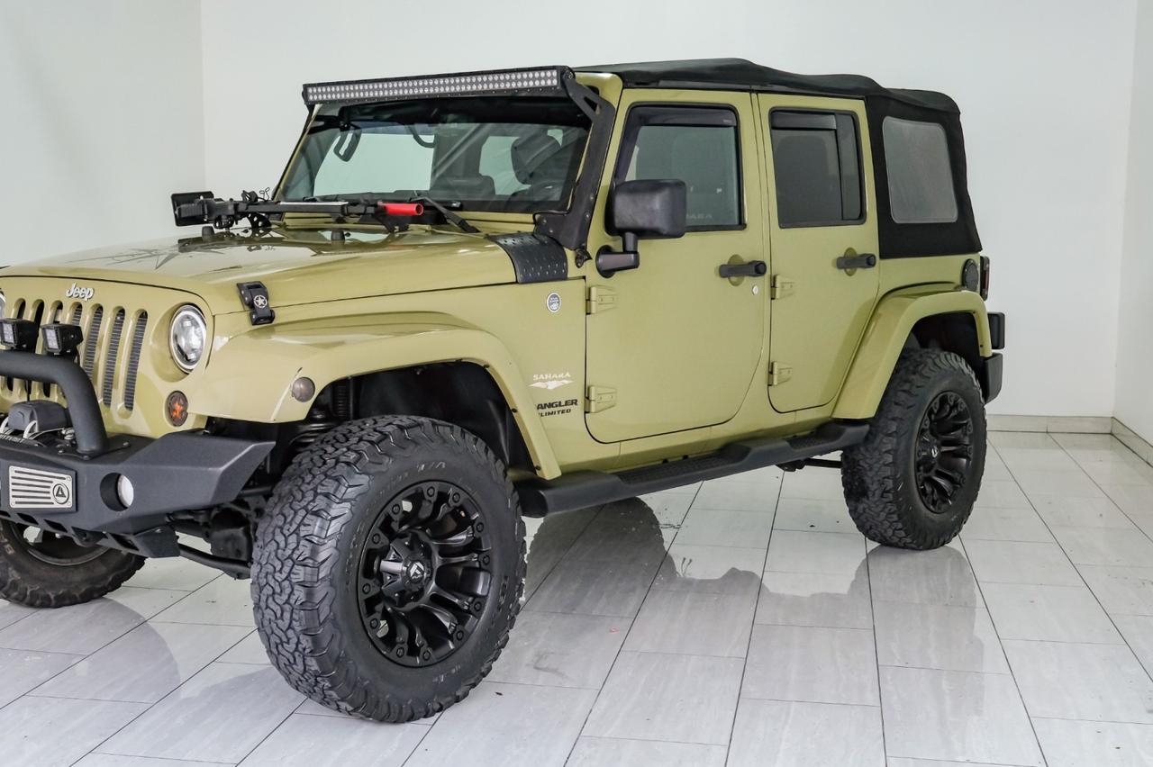 2013 Jeep Wrangler UNLIMITED SAHARA 4WD SOFT TOP CONVERTIBLE CRUISE CONTROL RUNNING BOARDS TOW HITCH Carrollton TX