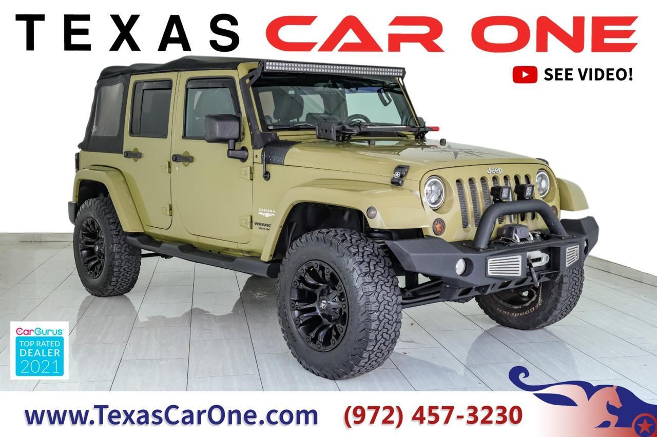 2013 Jeep Wrangler UNLIMITED SAHARA 4WD SOFT TOP CONVERTIBLE CRUISE CONTROL RUNNING BOARDS TOW HITCH Carrollton TX