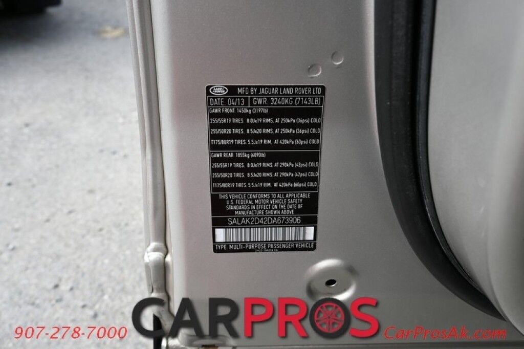2013 Land Rover LR4 LUX - AWD - 5.0L V8 - Air Suspension Front & Rear - Harman/Kardon Speaker System With Bluetooth - Keyless Entry & Start - Heated Leather Seats & Wheel - Duel Panel Sunroof - 2nd Row Heated Seats - Reverse Camera - 7 Pass Seating - Tow PKG Anchorage AK