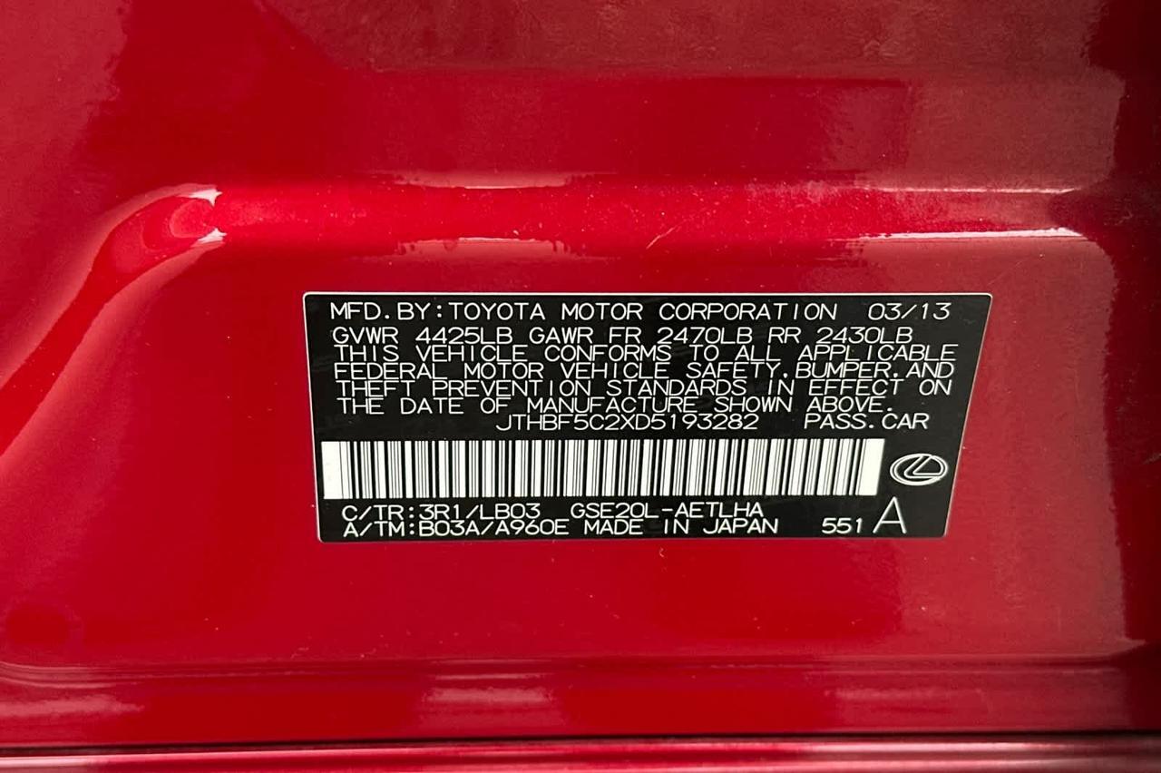 2013 Lexus IS 250 Roseville CA