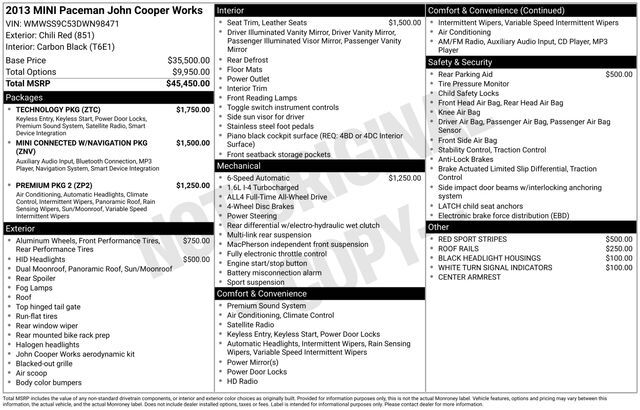 2013 MINI John Cooper Works Paceman Raleigh NC