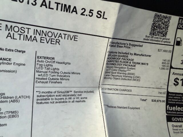 2013 Nissan Altima 2.5 SL Gaston SC