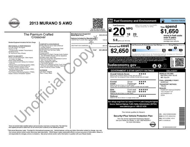 2013 Nissan Murano S Raleigh NC