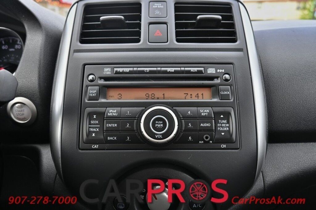 2013 Nissan Versa FWD - 1.6L 4-Cyl - Automatic - Premium Cloth Seats - Power Locks, Windows & Mirrors - Keyless Entry & Push To Start - Steering Wheel Audio Controls - AM/FM & CD Player - Aluminum Wheels - 38 MPG - 1-Owner Anchorage AK