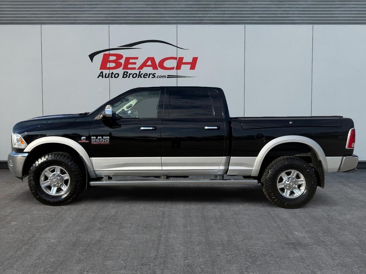 2013 Ram 2500 Laramie CREW CAB 4X4 CUMMINS DIESEL, HEATED AND VENTILATED SEATS, HEATED REAR SEATS, POWER SLIDING REAR WINDOW, HEATED STEERING WHEEL, POWER FOLDING MIRRORS, NAVIGATION, BLUETOOTH, LOW MILES, CLEAN CARFAX, ONLY 1 OWNER, THIS RAM IS PRICED TO SELL MAK