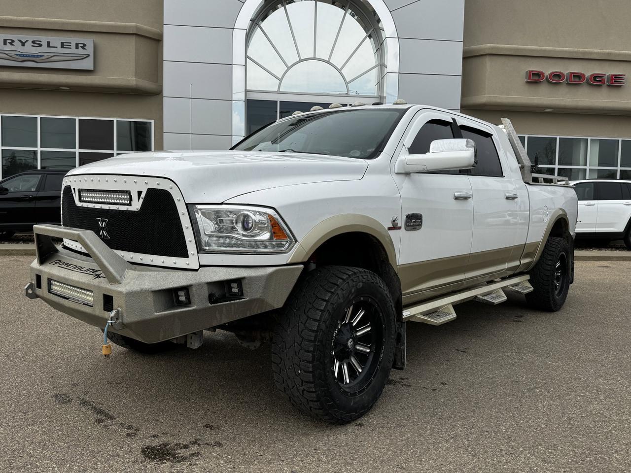 2013 Ram 2500 Laramie Longhorn Mega Cab 4x4 | Diesel | Blowout Special | Side Steps | Sunroof Redwater AB