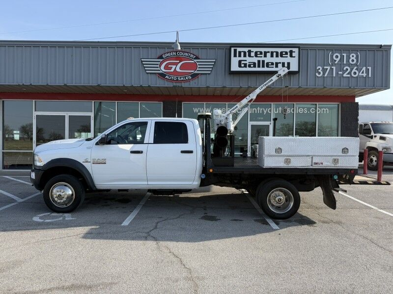 2013 Ram 5500 4x4 Diesel Flatbed w/ Crane Tradesman Collinsville OK