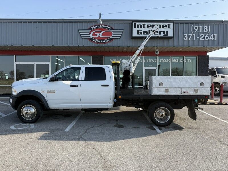 2013 Ram 5500 4x4 Diesel Flatbed w/ Crane