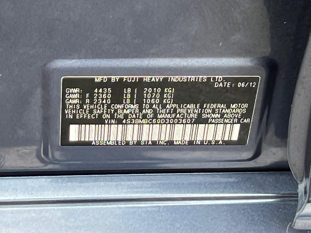 2013 Subaru Legacy 2.5i Hagerstown MD