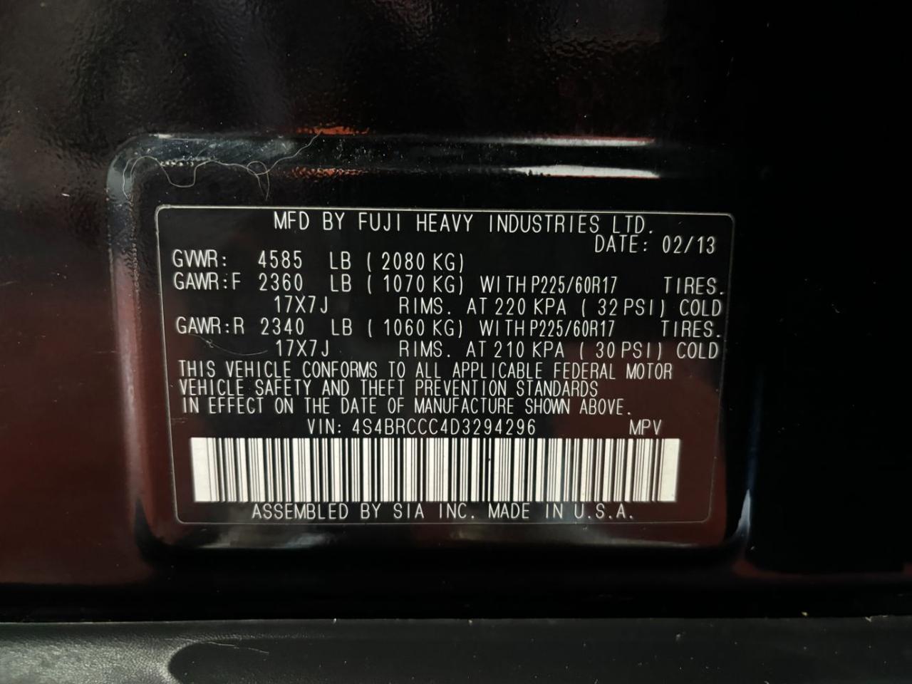 2013 Subaru Outback 2.5i Premium Franklin OH