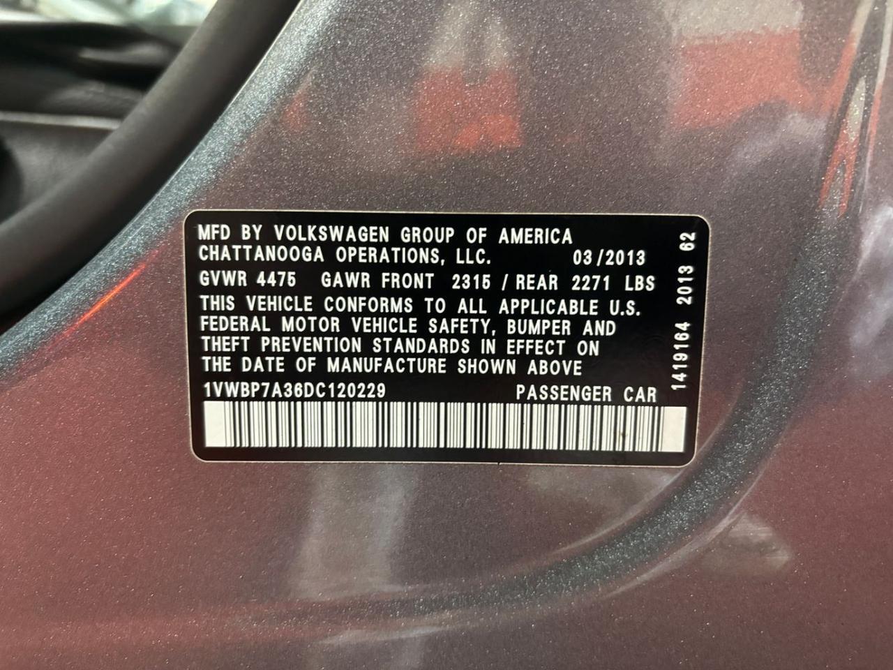 2013 Volkswagen Passat 2.5L SE Franklin OH