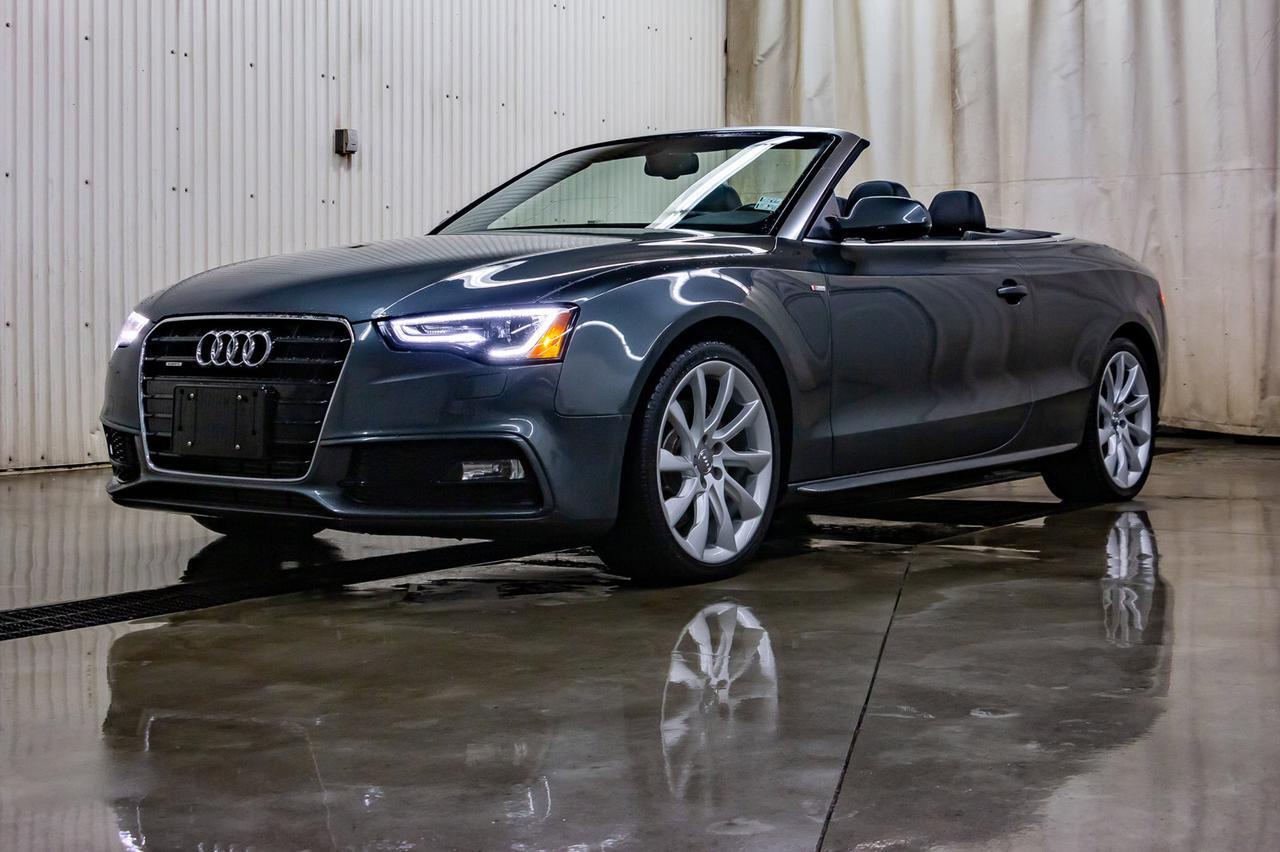2014 Audi A5 Technik Quattro S-Line Cabriolet Leather Nav BCam Red Deer AB