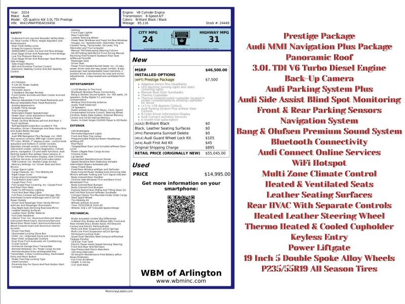 2014 Audi Q5 3.0 TDI quattro Prestige
