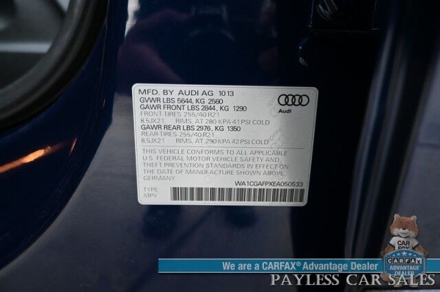 2014 Audi SQ5 / Premium Plus / AWD / 3.0L Supercharged V6 / Power & Heated Leather Seats / Panoramic Sunroof / Navigation / Blind Spot Alert / Bluetooth / Backup Camera / Keyless Entry & Start / Only 99K Miles Anchorage AK